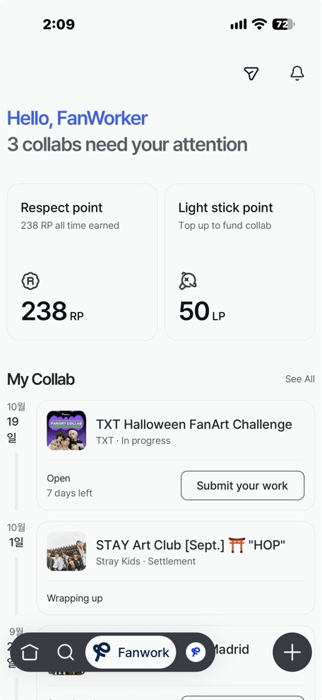 Participation and progress in My Collab